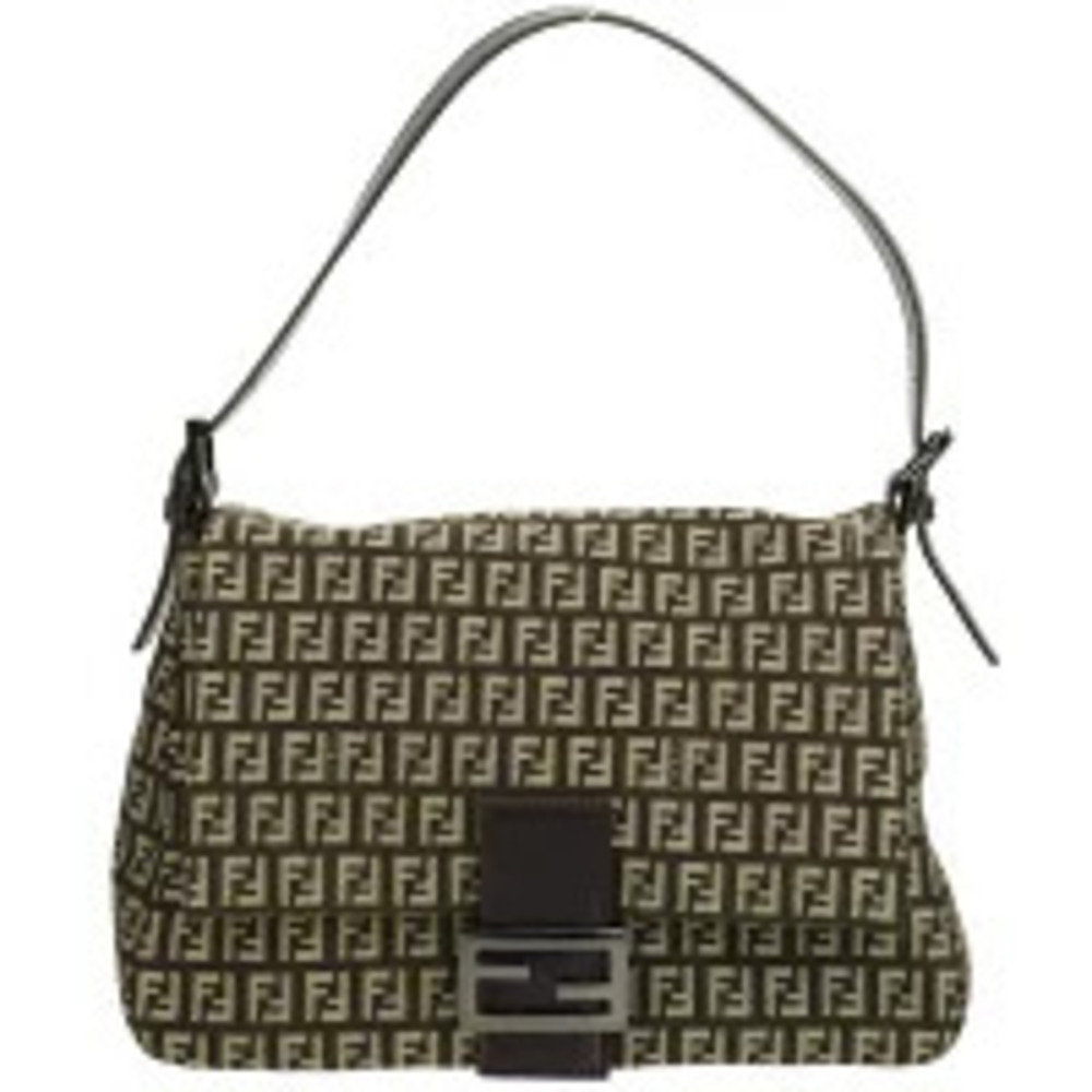 Fendi Mamma Bucket Shoulder Bag Zucchino Canvas Brown